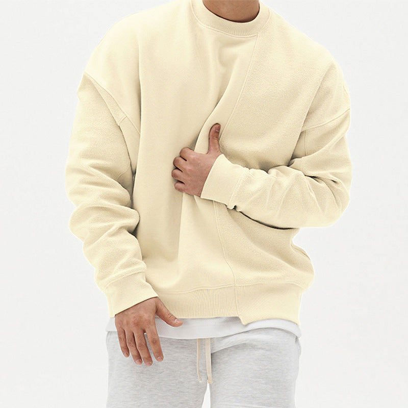 Pullover Herren Lockerer Schnitt mit Rundhalsausschnitt - 3 - Jasminaboutique.com