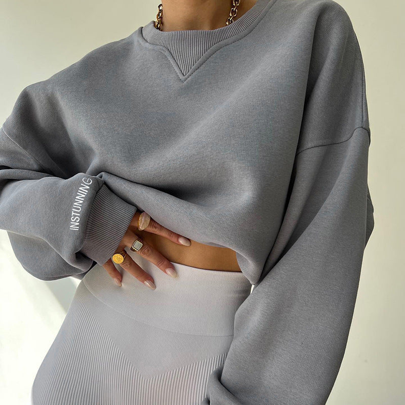 Sweater Damen Relaxed Fit mit Rundhalsausschnitt - 1 - Jasminaboutique.com