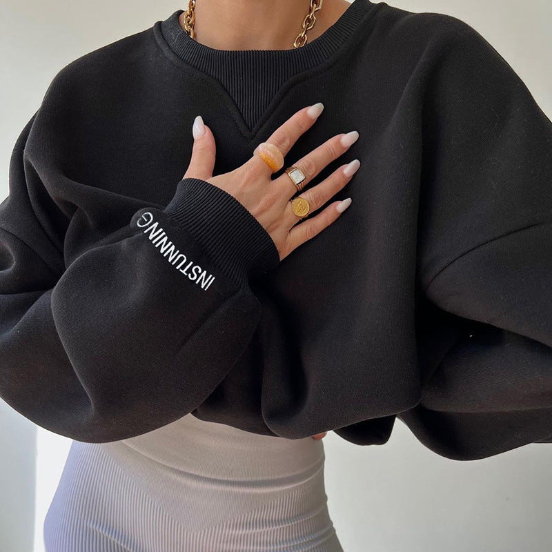 Sweater Damen Relaxed Fit mit Rundhalsausschnitt - 3 - Jasminaboutique.com