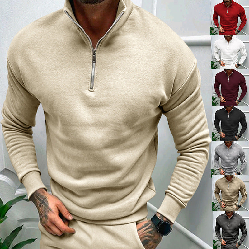 Pullover Herren Fleece-Futter mit Reißverschluss - 1 - Jasminaboutique.com