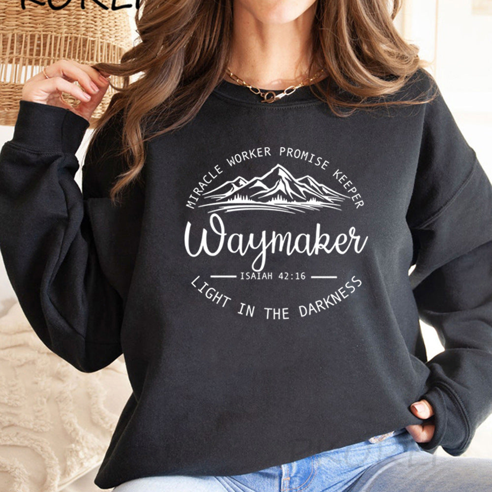 Sweatshirt Damen Relaxed Fit mit Grafikdruck - 2 - Jasminaboutique.com