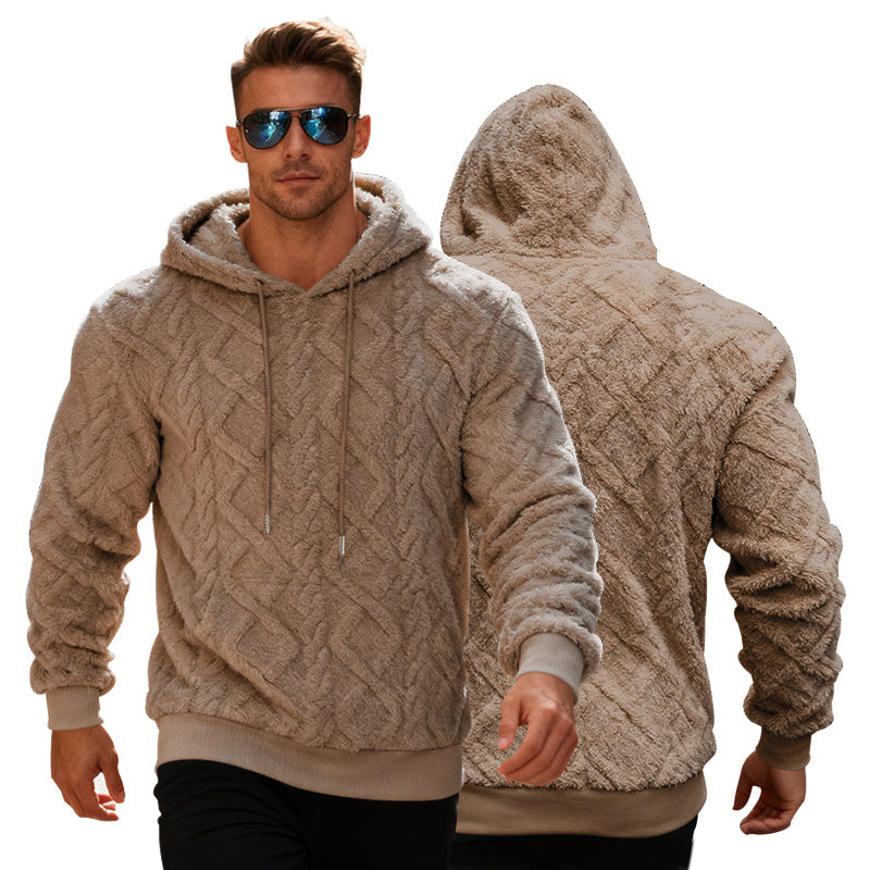 Hoodie Herren Freizeit mit strukturiertem Design - 1 - Jasminaboutique.com