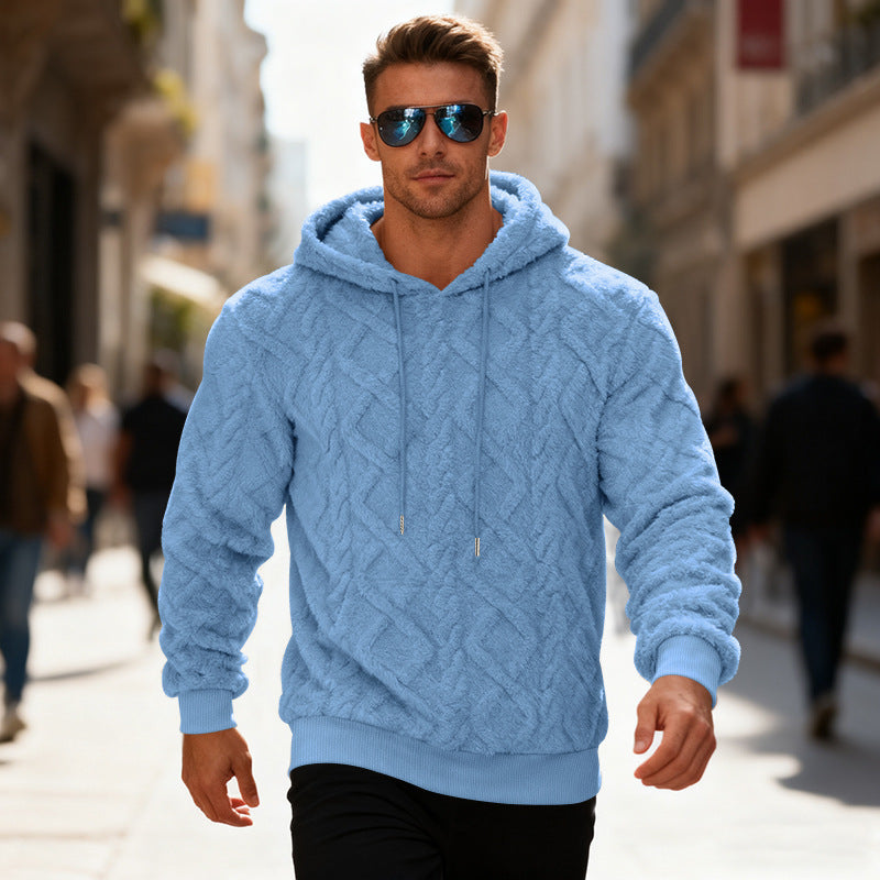 Hoodie Herren Freizeit mit strukturiertem Design - 5 - Jasminaboutique.com