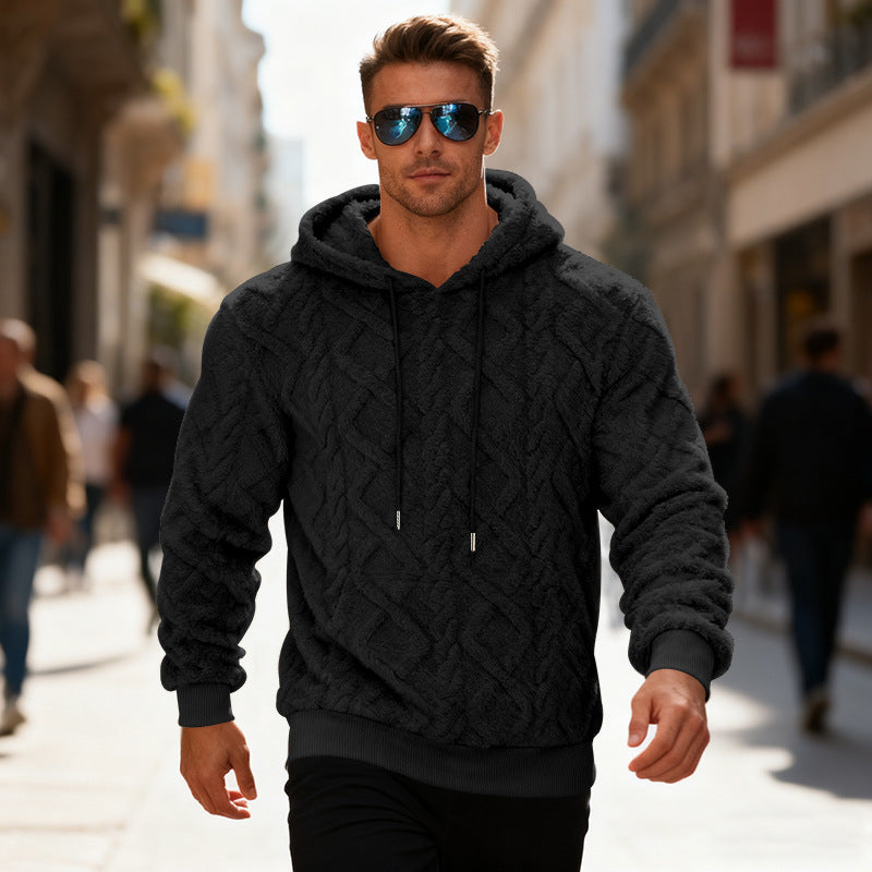 Hoodie Herren Freizeit mit strukturiertem Design - 6 - Jasminaboutique.com
