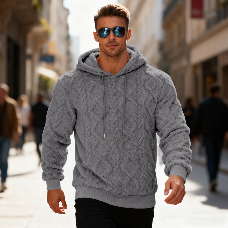 Hoodie Herren Freizeit mit strukturiertem Design - 7 - Jasminaboutique.com