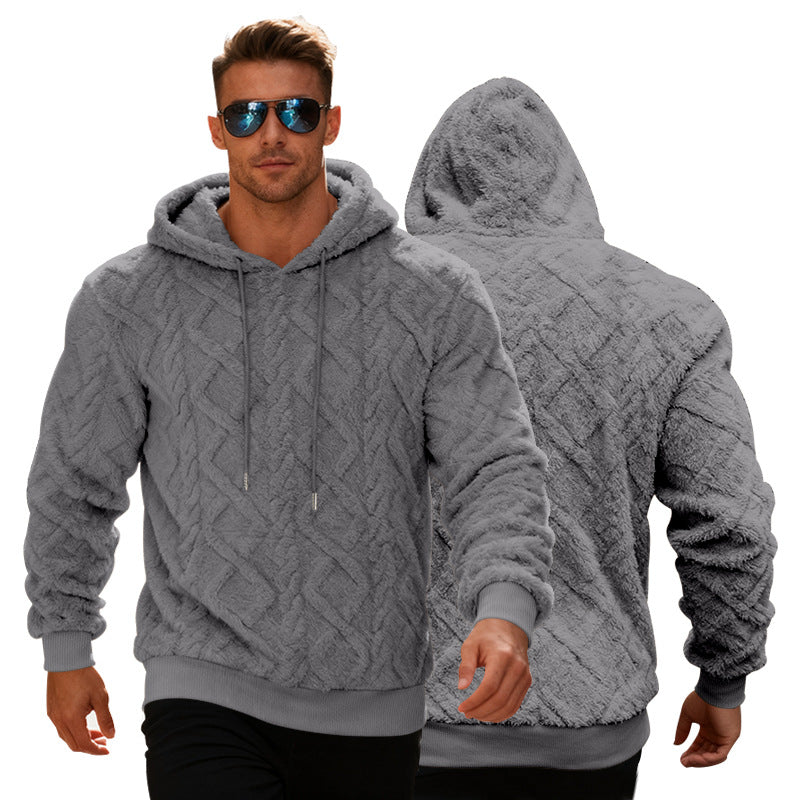 Hoodie Herren Freizeit mit strukturiertem Design - 9 - Jasminaboutique.com