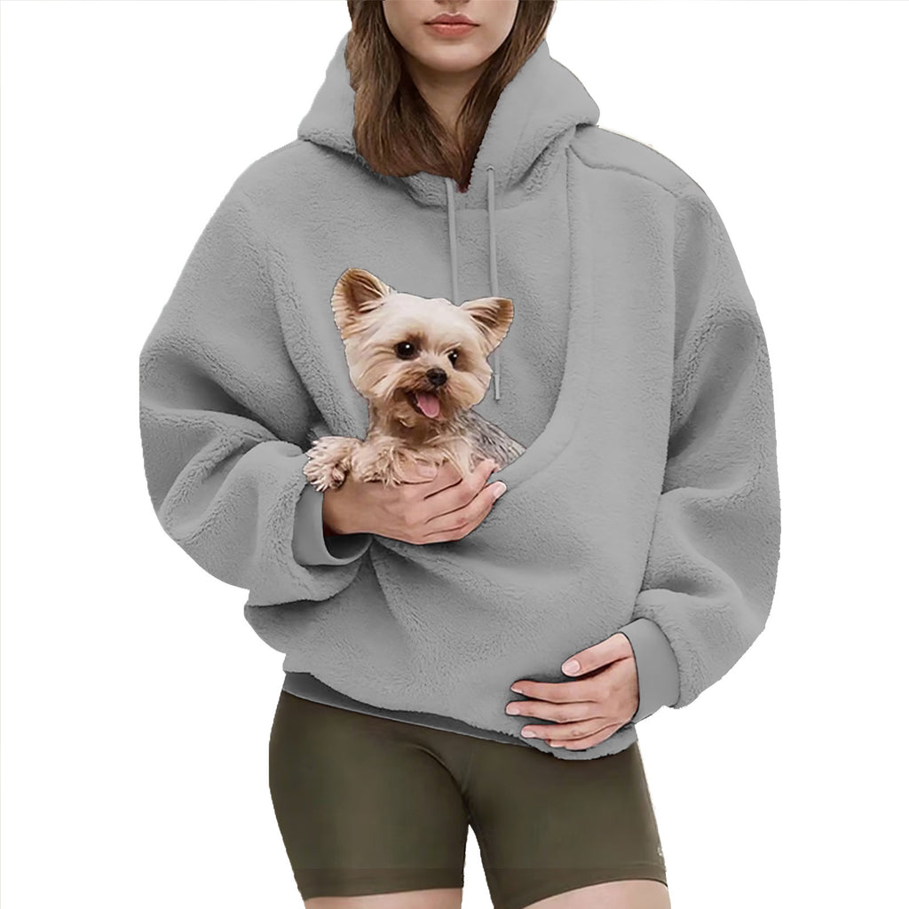 Hoodie Damen Relaxed Fit mit großer Tasche für Haustiere - 7 - Jasminaboutique.com