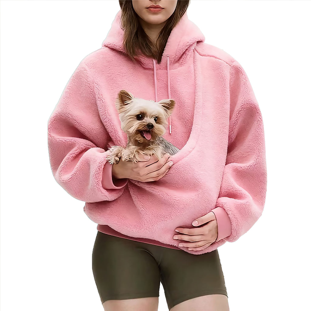 Hoodie Damen Relaxed Fit mit großer Tasche für Haustiere - 13 - Jasminaboutique.com