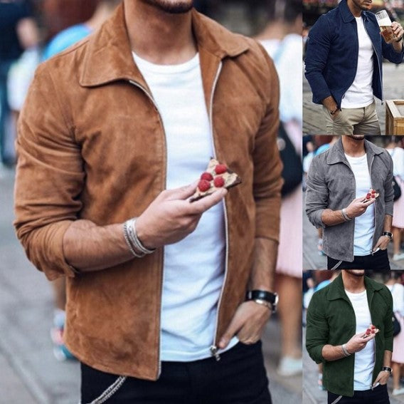 Jacke Herren Slim Fit mit Reverskragen - 2 - Jasminaboutique.com