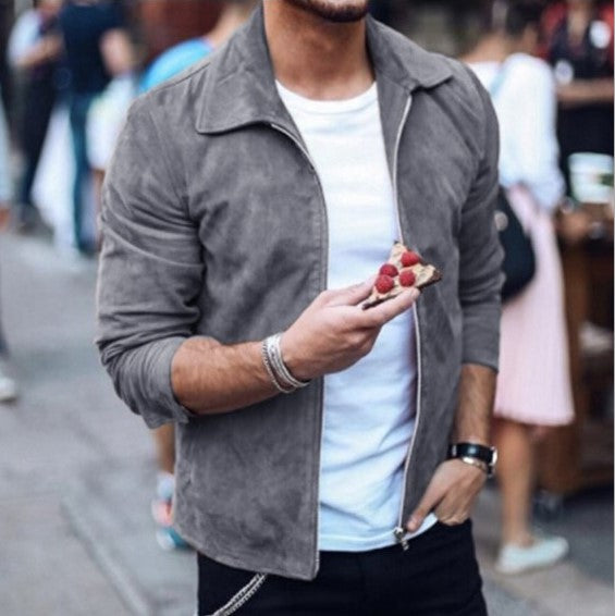 Jacke Herren Slim Fit mit Reverskragen - 6 - Jasminaboutique.com