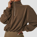 Pullover Damen Relaxed Fit mit Stehkragen - 1 - Jasminaboutique.com