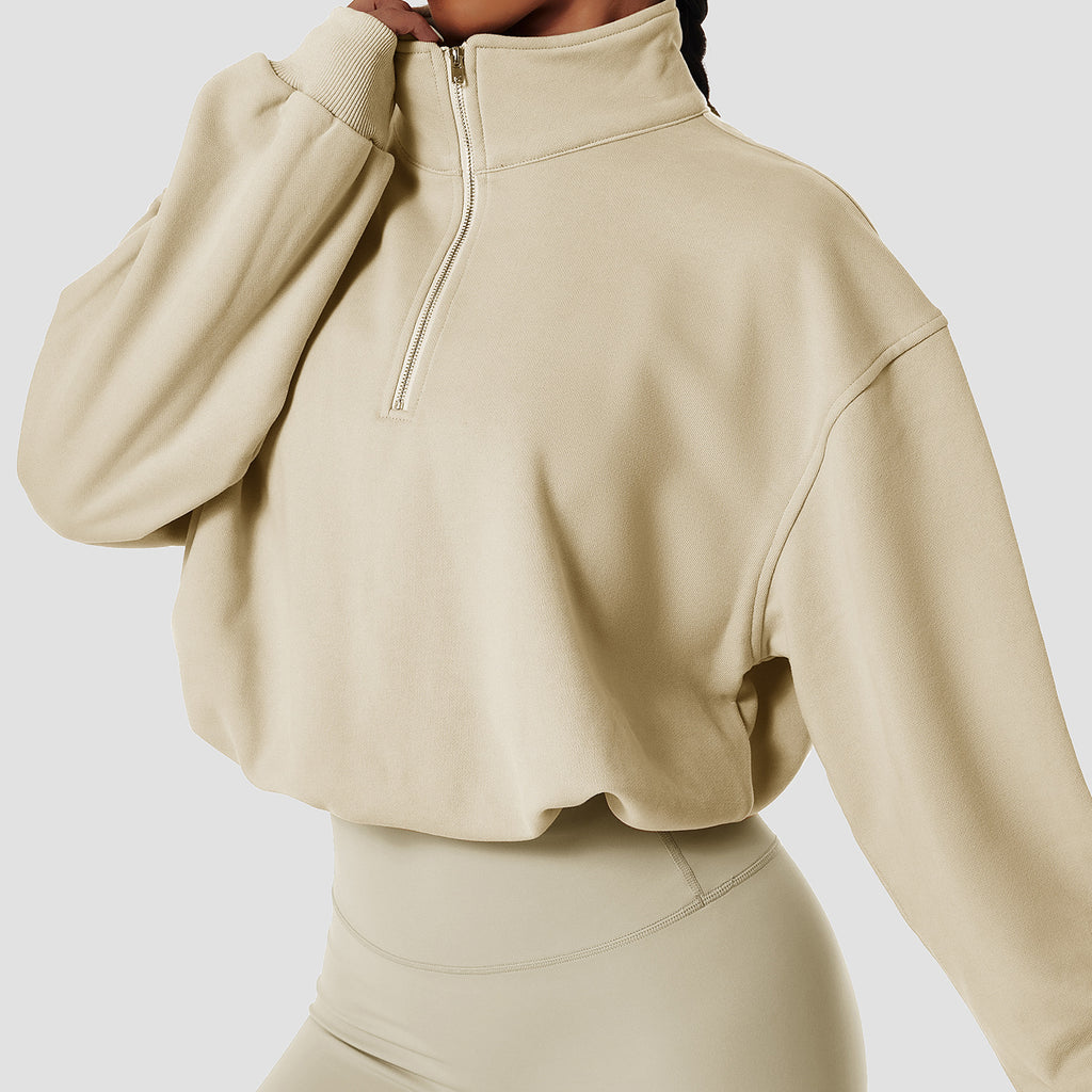 Pullover Damen Relaxed Fit mit Stehkragen - 5 - Jasminaboutique.com