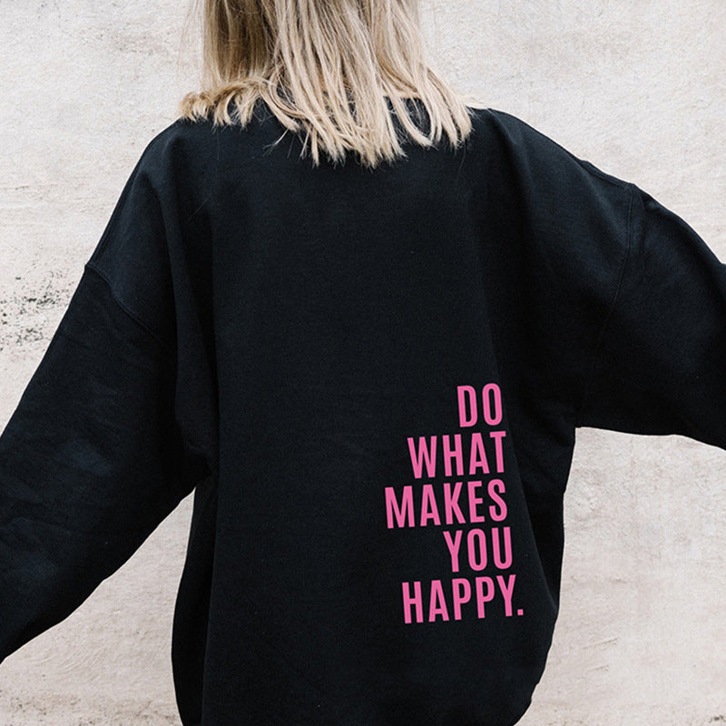 Sweatshirt Damenpullover mit inspirierendem Druck - 10 - Jasminaboutique.com
