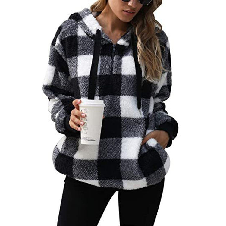 Hoodie Damen Relaxed Fit mit Taschen - 1 - Jasminaboutique.com