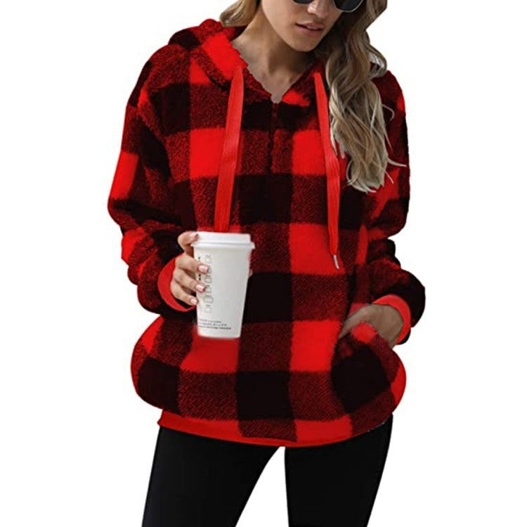 Hoodie Damen Relaxed Fit mit Taschen - 10 - Jasminaboutique.com