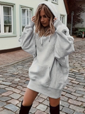 Hoodie Damen Oversized mit Kängurutasche - 1 - Jasminaboutique.com