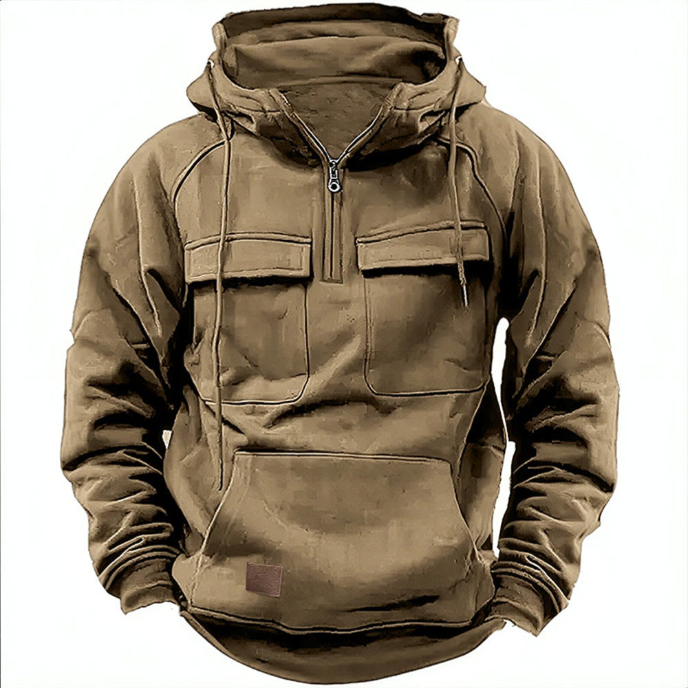 Hoodie Herren Relaxed Fit mit Fronttaschen - 7 - Jasminaboutique.com