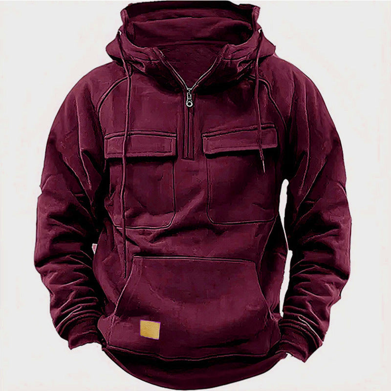 Hoodie Herren Relaxed Fit mit Fronttaschen - 14 - Jasminaboutique.com