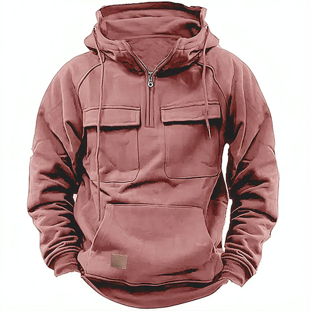 Hoodie Herren Relaxed Fit mit Fronttaschen - 16 - Jasminaboutique.com