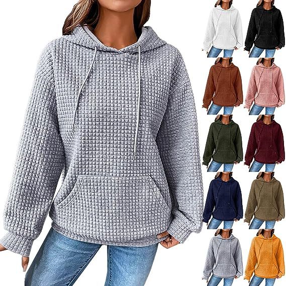 Hoodie Damen Relaxed Fit mit Fronttasche - 3 - Jasminaboutique.com