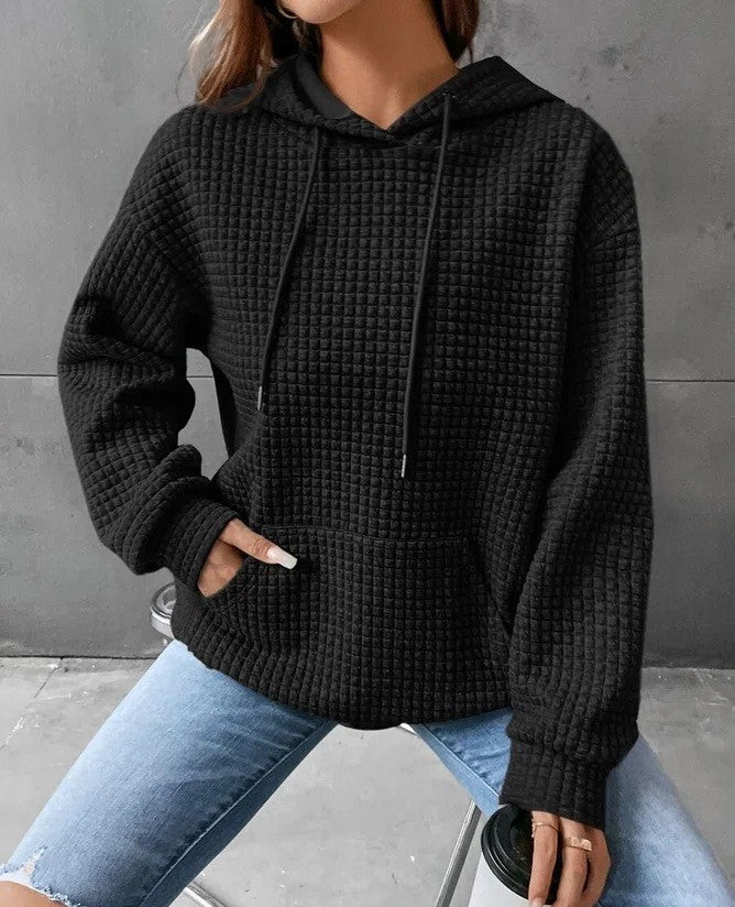 Hoodie Damen Relaxed Fit mit Fronttasche - 8 - Jasminaboutique.com