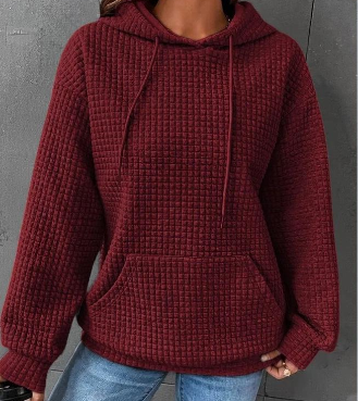 Hoodie Damen Relaxed Fit mit Fronttasche - 12 - Jasminaboutique.com