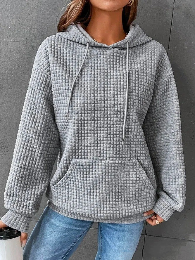 Hoodie Damen Relaxed Fit mit Fronttasche - 15 - Jasminaboutique.com