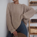 Pullover Damen Lockerer Schnitt mit Rundhalsausschnitt - 5 - Jasminaboutique.com
