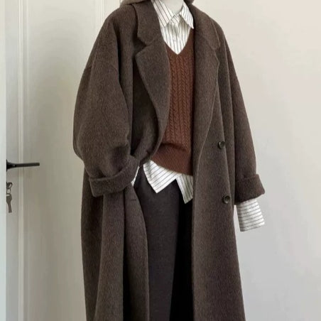 Mantel Damen Lockerer Schnitt mit Knöpfen - 1 - Jasminaboutique.com