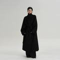 Mantel Damen Lang Lockerer Schnitt mit Stehkragen - 4 - Jasminaboutique.com