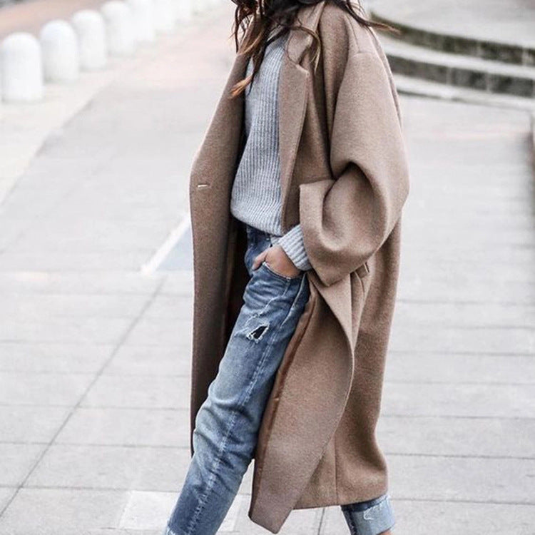 Mantel Damen Relaxed Fit mit dreidimensionaler Verzierung - 9 - Jasminaboutique.com