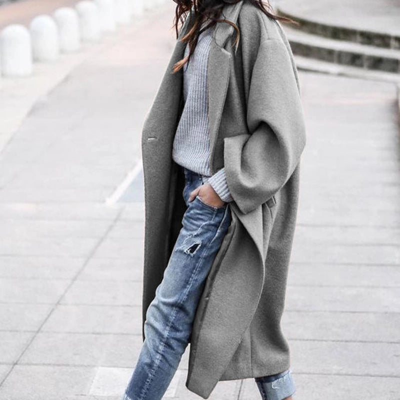 Mantel Damen Relaxed Fit mit dreidimensionaler Verzierung - 11 - Jasminaboutique.com