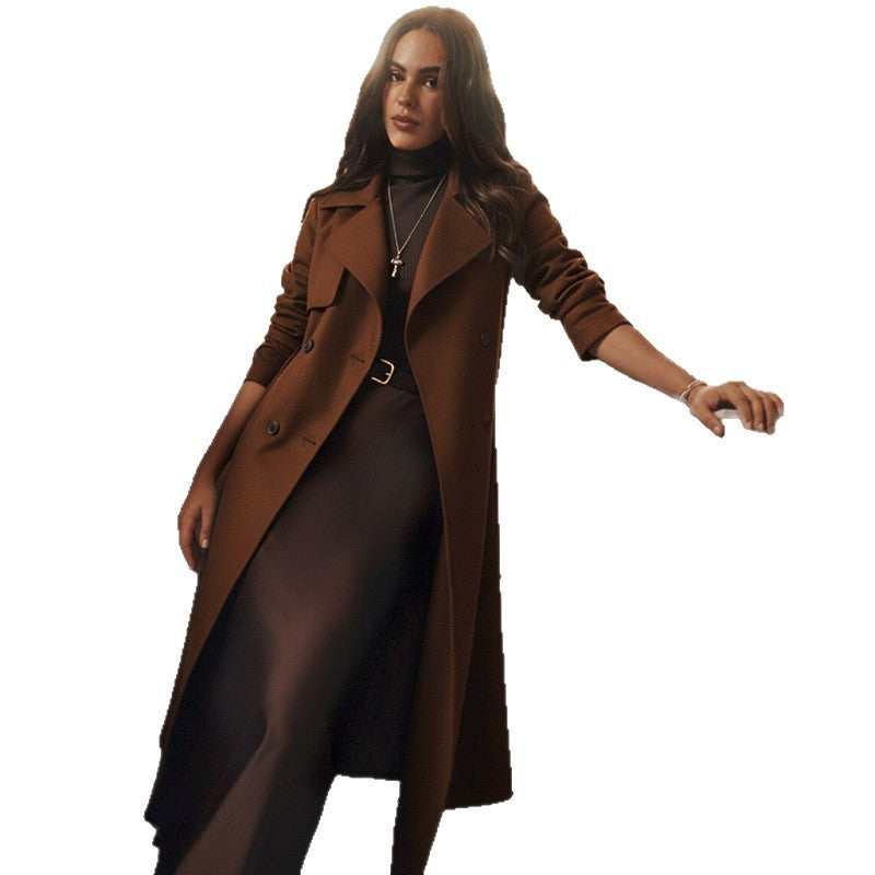 Mantel Damen Tailliert mit Gürtelschnalle - 3 - Jasminaboutique.com