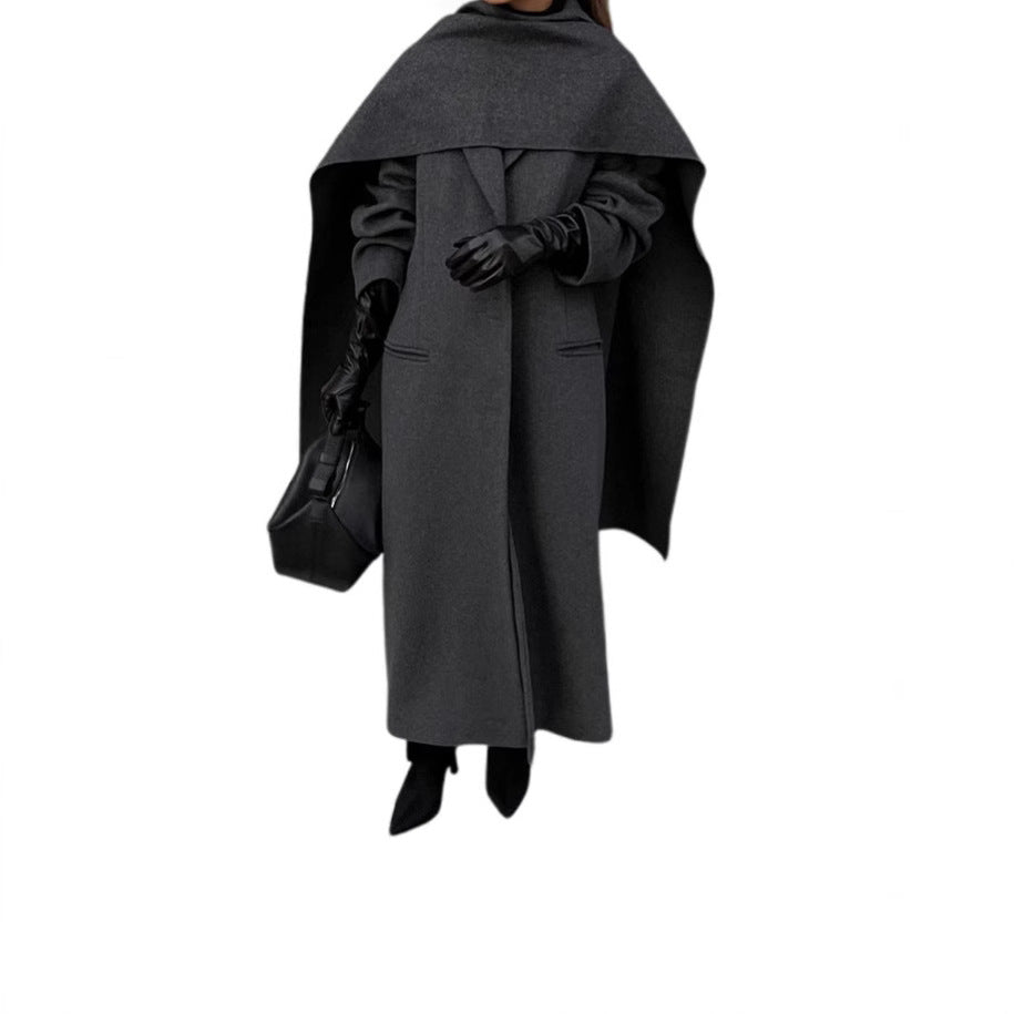Damen Langmantel mit Schalkragen - 1 - Jasminaboutique.com