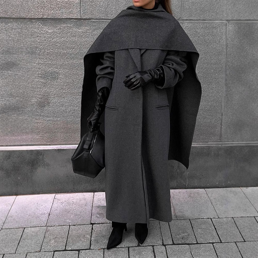 Damen Langmantel mit Schalkragen - 5 - Jasminaboutique.com