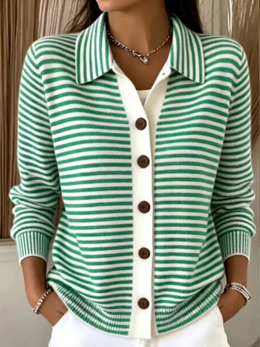 Cardigan Damen Relaxed Fit mit Knopfleiste - 4 - Jasminaboutique.com