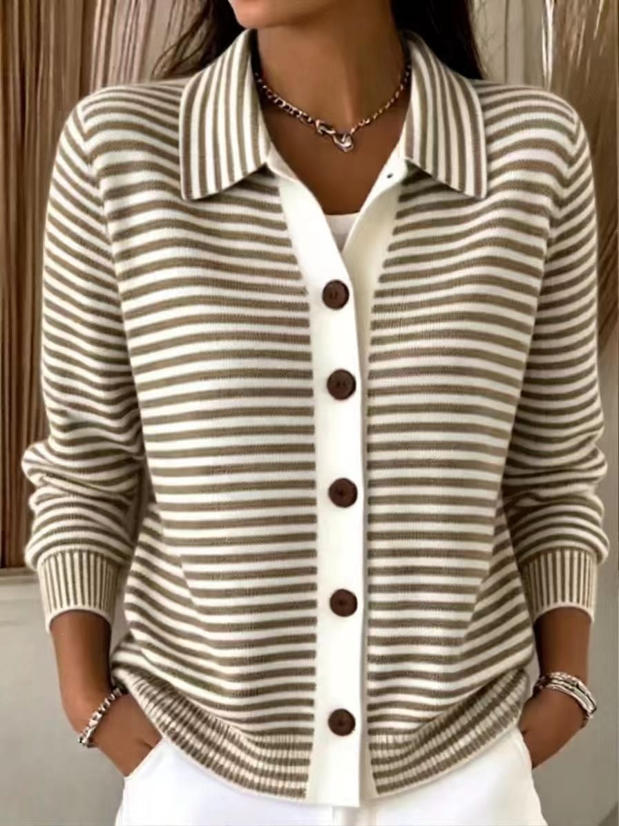 Cardigan Damen Relaxed Fit mit Knopfleiste - 10 - Jasminaboutique.com