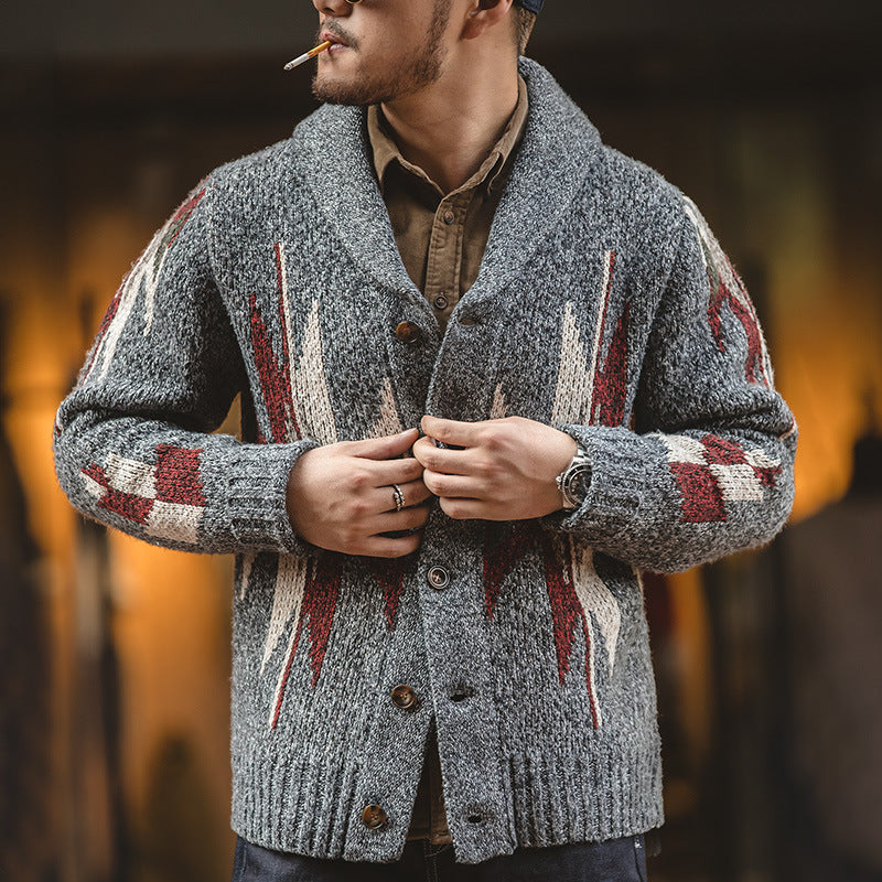 Cardigan Herren mit Reverskragen - 2 - Jasminaboutique.com