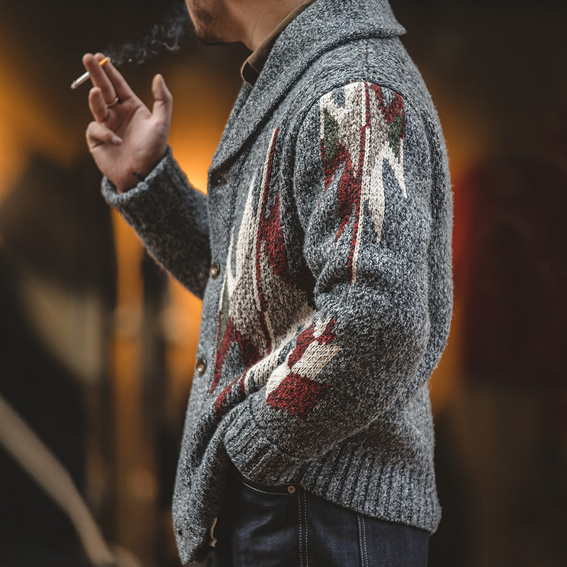 Cardigan Herren mit Reverskragen - 3 - Jasminaboutique.com