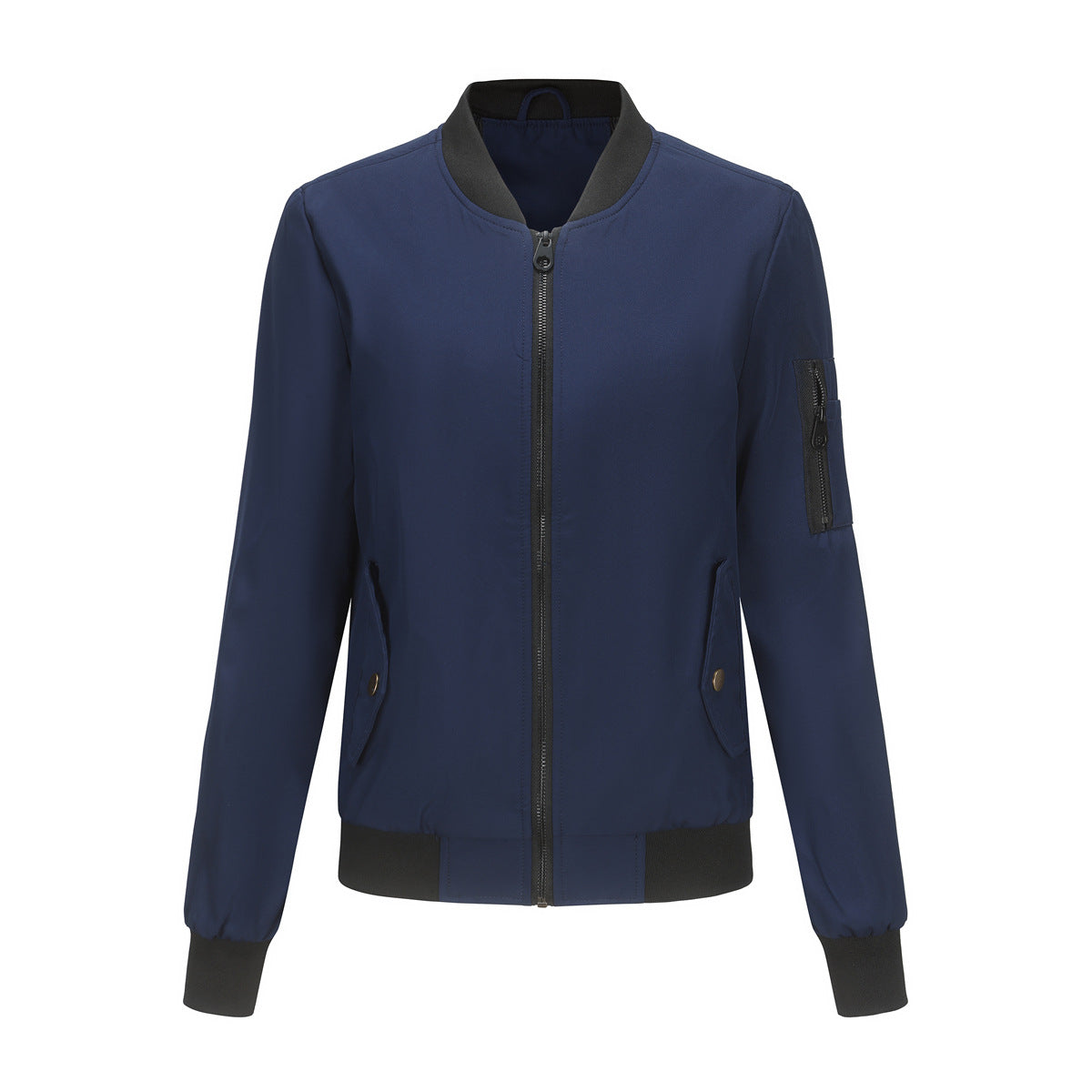 Bomberjacke Damen Lockere Passform mit Taschen - 2 - Jasminaboutique.com