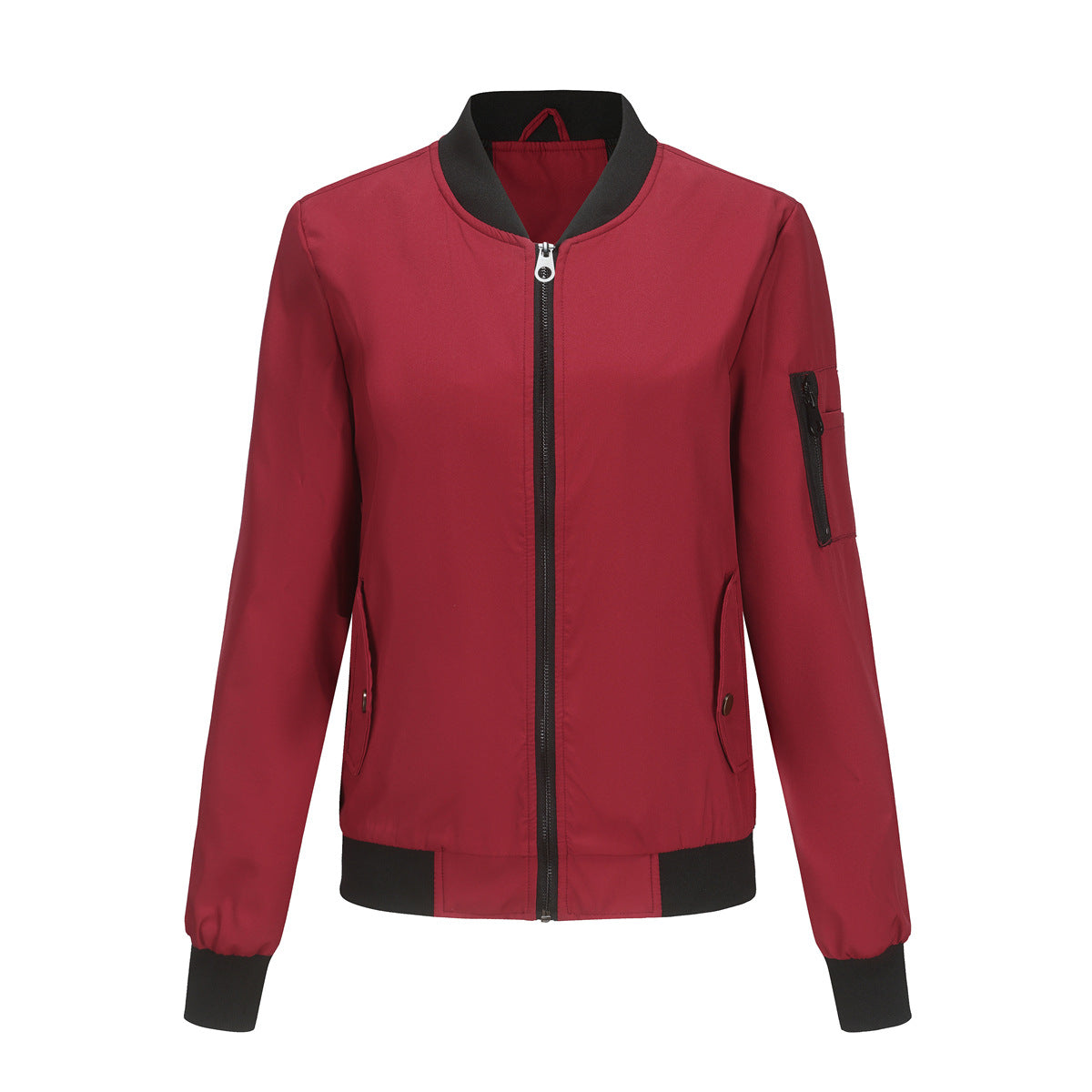 Bomberjacke Damen Lockere Passform mit Taschen - 5 - Jasminaboutique.com