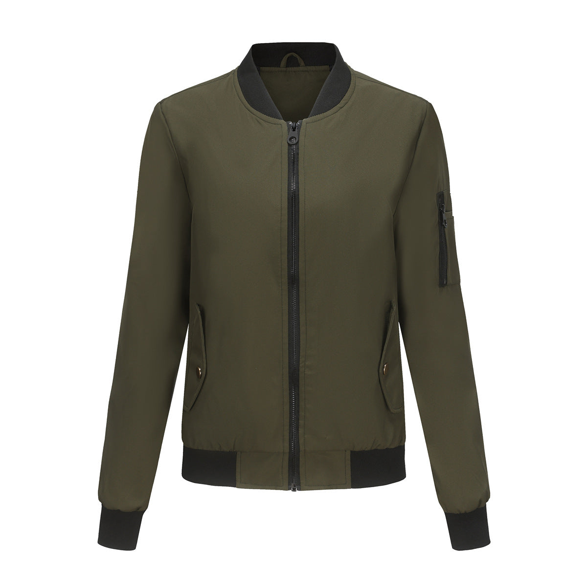 Bomberjacke Damen Lockere Passform mit Taschen - 9 - Jasminaboutique.com
