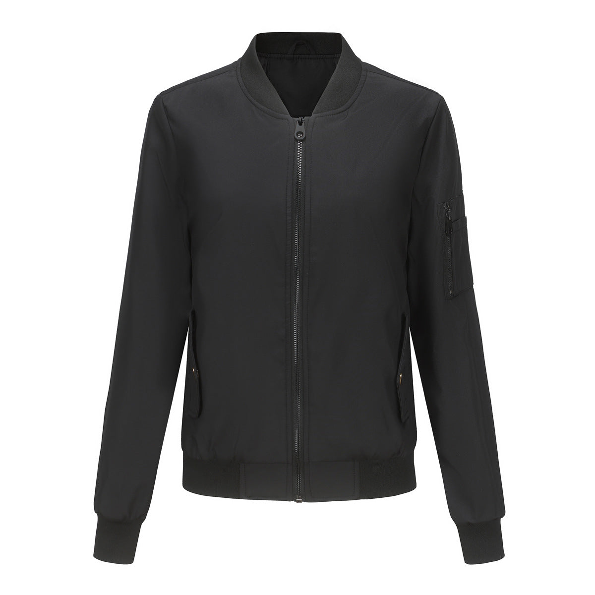 Bomberjacke Damen Lockere Passform mit Taschen - 10 - Jasminaboutique.com