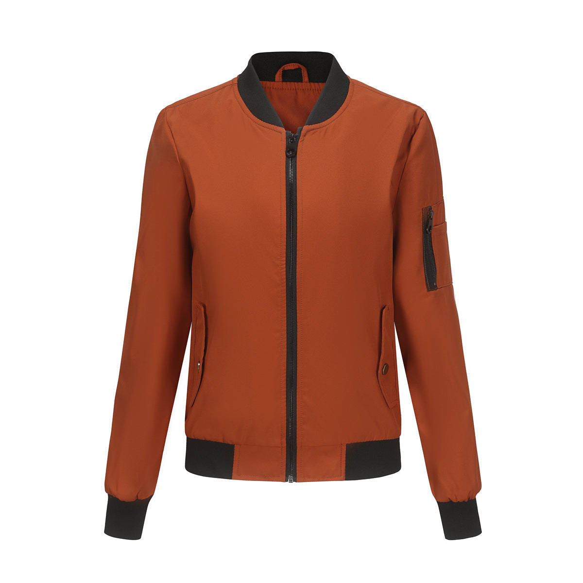 Bomberjacke Damen Lockere Passform mit Taschen - 11 - Jasminaboutique.com