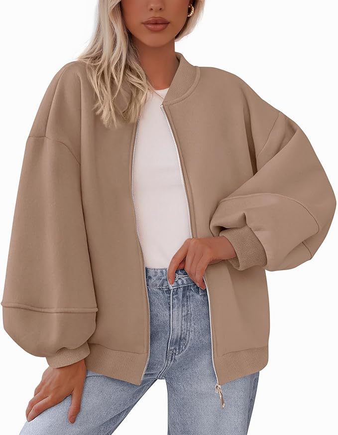 Bomberjacke Damen Relaxed Fit mit Reißverschluss - 6 - Jasminaboutique.com