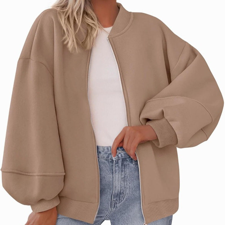 Bomberjacke Damen Relaxed Fit mit Reißverschluss - 7 - Jasminaboutique.com