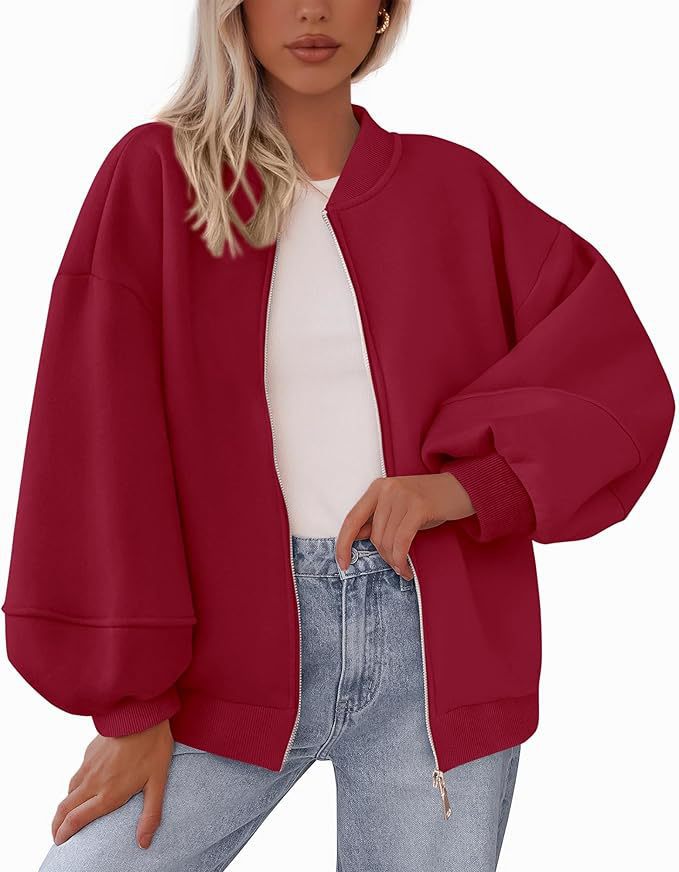 Bomberjacke Damen Relaxed Fit mit Reißverschluss - 10 - Jasminaboutique.com