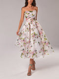 Sophie – Women Floral Print Wedding Guest Dress - Image 1