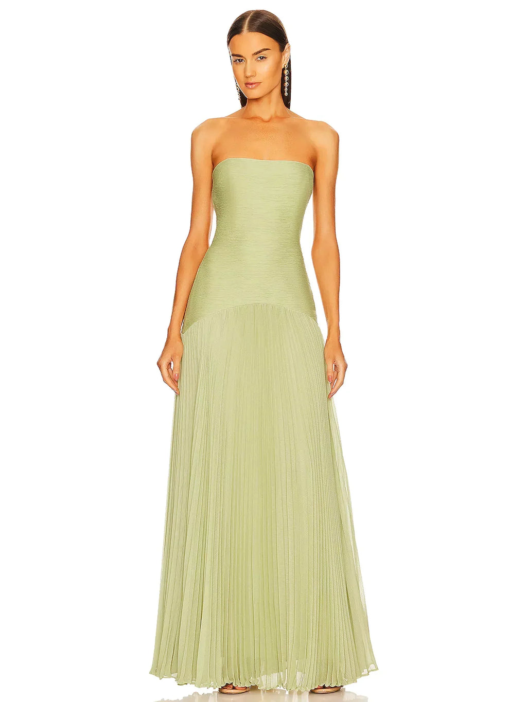 Elena – Women Pleated Maxi Dress - Image 1