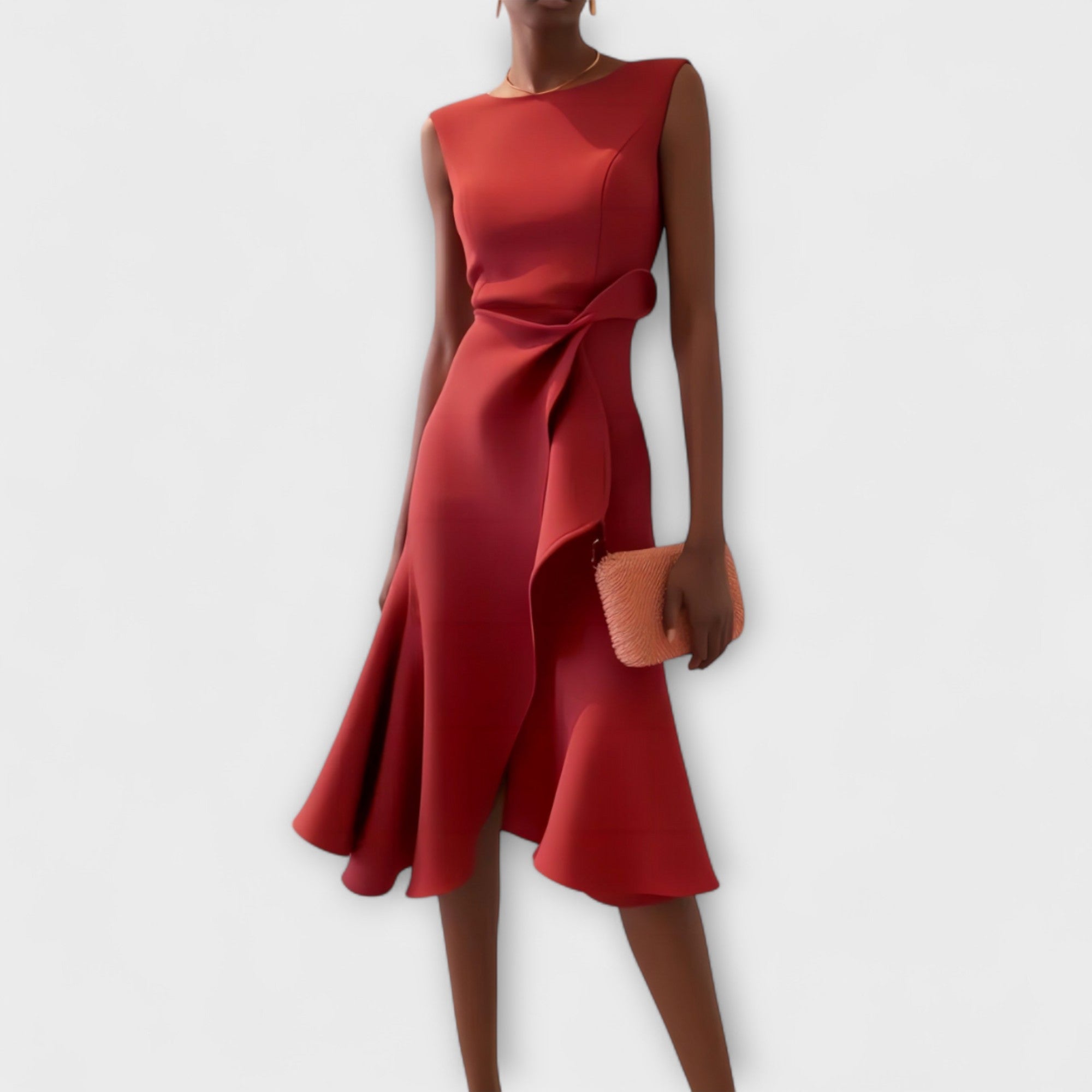Maya – Women Elegant Wrap Midi Dress - Image 1